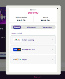 SlotMonster Betaalmethoden