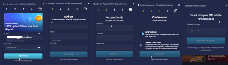 casino peaches registrering